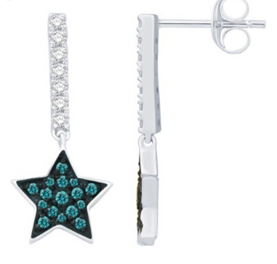 Star Shape Diamond Stud Earring (0.43CT) in 14K Gold (Yellow or White)