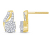 Round Style Diamond Cluster Stud Earring (0.23CT) in 10K Gold (Yellow or White)