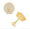 Rolex Crown Style Round Shape Diamond Cluster Stud Earring (0.75CT) in 10K Gold (Yellow or White or Rose)