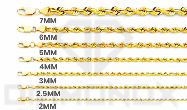 4mm Rope 10K Chain – DiamondX