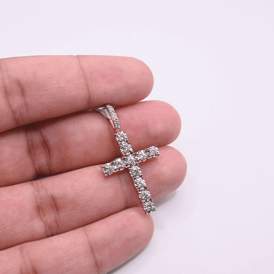 10K Gold Diamond Cross Pendant 1.00CT