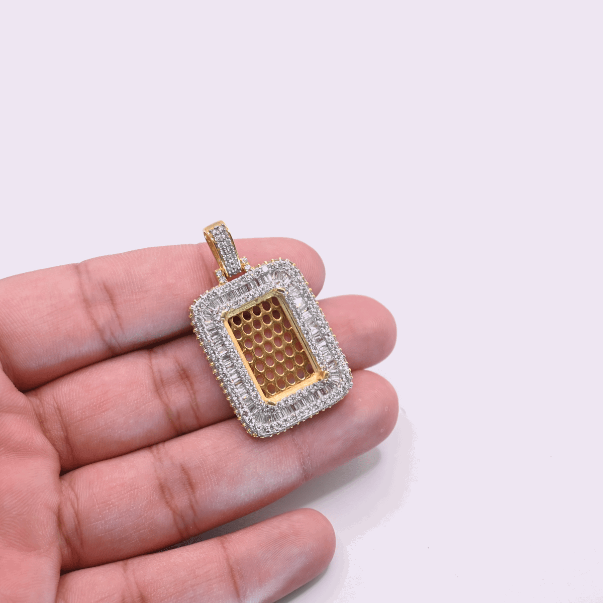10K Gold Diamond Custom Memory Pendant 4.50CT