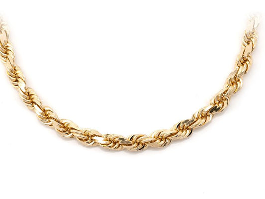 4mm 10K Hollow Rope Chain