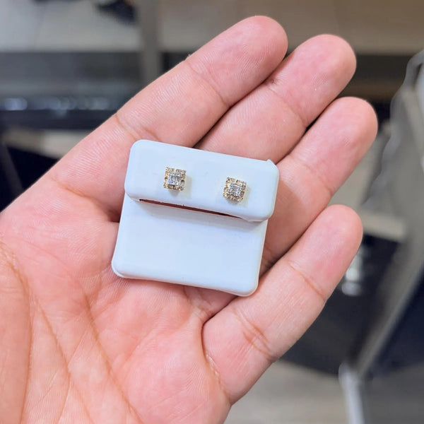 Dainty Natural Diamond Stud Earrings – 0.25 CT VS Natural Diamonds, 10K Yellow Gold