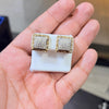 Product Title: 1.00 CT Natural Diamond Stud Earrings – 10K Gold, Square Shape, VS Quality