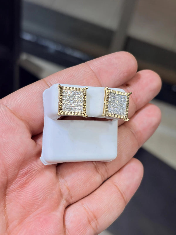 1.00 CT Natural Diamond Stud Earrings – 10K Gold, VS Quality