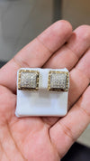 Product Title: 1.00 CT Natural Diamond Stud Earrings – 10K Gold, Square Shape, VS Quality