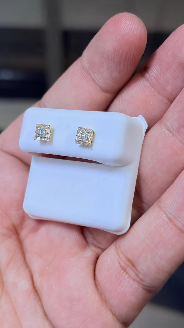 Dainty Natural Diamond Stud Earrings – 0.25 CT VS Natural Diamonds, 10K Yellow Gold