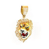 Roaring Lion Face Diamond Pendant for Men (2.30CT) in 10K Yellow Gold