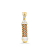 Barber Pole Diamond Pendant (0.18CT) in 10K Gold