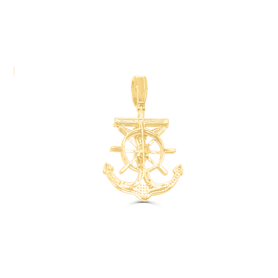 Jesus Anchor Bling Diamond Pendant (0.25CT) in 10K Gold