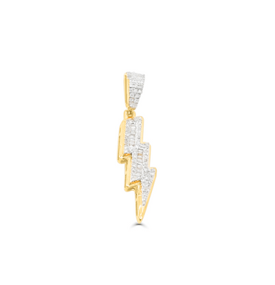 Lightening Bling Diamond Pendant (0.40CT) in 10K Gold