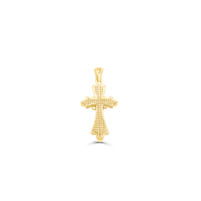 Cross Shape Diamond Pendant (0.45CT) in 10K Gold