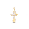 Cross Shape Diamond Pendant (0.45CT) in 10K Gold