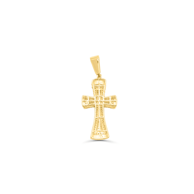 Fancy Cross Diamond Pendant (0.66CT) in 10K Gold