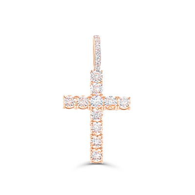 Cross Diamond Pendant (1.00CT) in 10K Gold