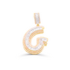 Letter G Beguette Diamond Pendant (1.35CT) in 10K Gold