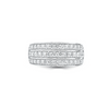 3 Row Channel Set Round Cut Diamond Men's Band Ring (1.37CT) in 10K Gold - Size 7 to 12