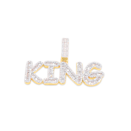 10K Gold Diamond King Pendant 1.50CT