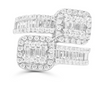 Square Edge Baguette Open Cuff Diamond Men's Ring (1.55CT) in 10K Gold - Size 7 to 12