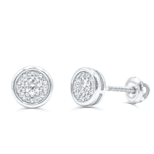 10K White Gold Diamond Earring