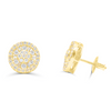 Round Shape Diamond Cluster Stud Earring (1.00CT) in 10K Gold (Yellow or White)