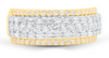 Half Eternity Baguette Diamond Cluster Men's Band Ring (1.44CT) in 10K Gold - Size 7 to 12