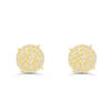 Round Shape Stylish Diamond Cluster Stud Earring (2.00CT) in 10K Gold (Yellow or White)