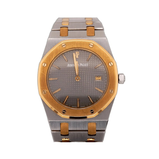 Audemars Piguet 33mm Royal Oak 2 Tone 18k Yellow Gold & Stainless Steel Gray Dial Watch 56023SA