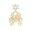 Spider with Web Baguette Bling Diamond Pendant (3.20CT) in 10K Gold