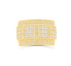 Half Eternity Round Cut Diamond Cluster Men's Band Ring (2.50CT) in 14K Gold - Size 7 to 12