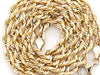 6mm 10K Solid Gold Rope Chain (White or Yellow) - from 18 to 26 Inches