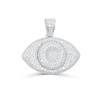 Evil Eye Bling Diamond Pendant (5.00CT) in 10K Gold