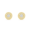 Round Shape Stylish Diamond Cluster Stud Earring (0.25CT) in 10K Gold (Yellow or White)