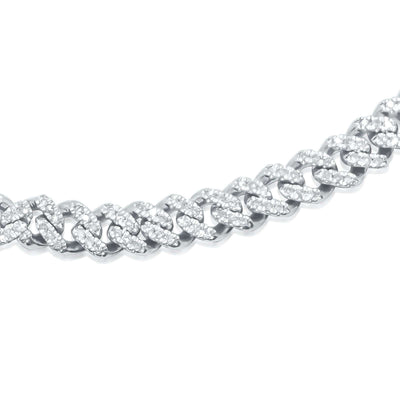 Prong Diamond Monaco Cuban Link Chain (2.29CT) in 10K Gold - 4.5mm (20 Inches)