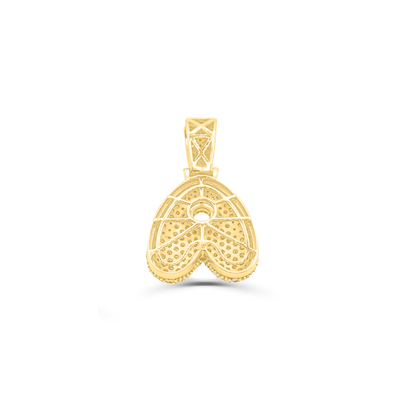 Bubble Letter A Bling Diamond Pendant (2.50CT) in 10K Gold