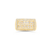 Rectangular Shape Diamond Cluster Men's Pinky Ring (2.55CT) in 10K Gold - Size 7 to 12