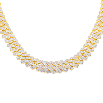 Iced Out Diamond Miami Cuban Link Necklace (32.50CT) in 10K Gold - 12mm (20 inches)