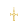 Wrapped Cross Shape Diamond Pendant (1.80CT) in 10K Yellow Gold