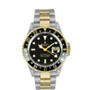 Rolex GMT-Master II 40mm 2 Tone Stainless Steel & 18k Yellow Gold Black Dial & Bezel Oyster Steel Watch 16713