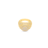 Round Shape Diamond Cluster Men's Pinky Ring (3.00CT) in 10K Gold - Size 7 to 12