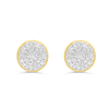 Round Shape Stylish Diamond Cluster Stud Earring (0.25CT) in 10K Gold (Yellow or White)