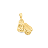 Round Boxing Gloves Diamond Pendant (1.57CT) in 10K Yellow Gold