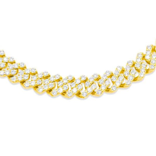 10K Gold Diamond Cuban Link Chain