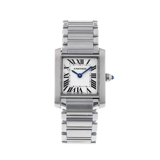 Cartier Tank Francaise 20mm White Dial Stainless Steel Watch 2384s