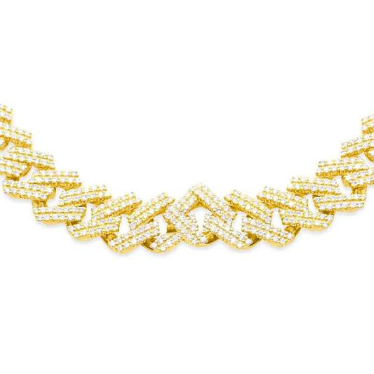 10K Gold Diamond Cuban Link Chain
