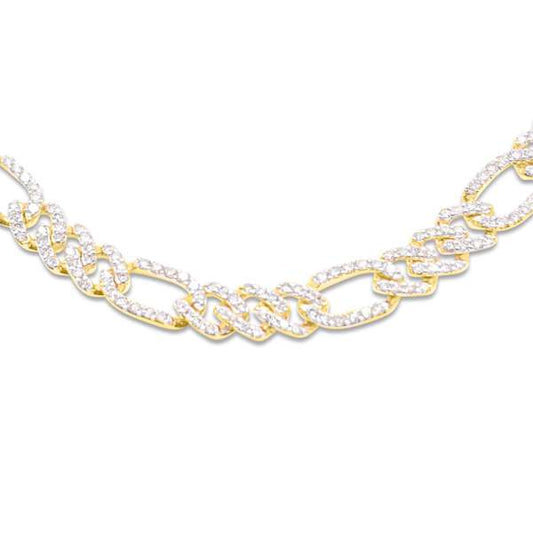 6mm 10K Iced Out Gold Diamond Chain