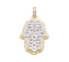 Hamsa Hand Baguette Diamond Pendant (2.00CT) in 10K Gold