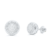 Round Shape Diamond Cluster Stud Earring (0.25CT) in 10K Gold (Yellow or White)