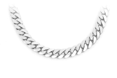 8mm 10K Solid Gold Miami Cuban Chain (White or Yellow or Rose) - from 20 to 26 Inches